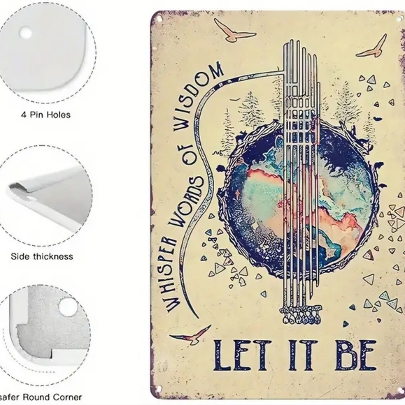 Let It Be Aluminum Decorative Sign - Picture 3 of 4